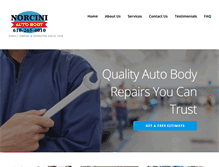 Tablet Screenshot of norciniautobody.com